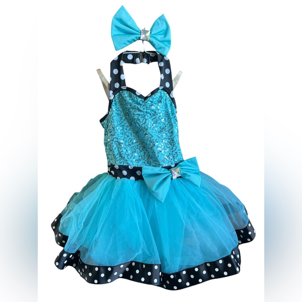 Kids Polka Dot Blue Costume Dress